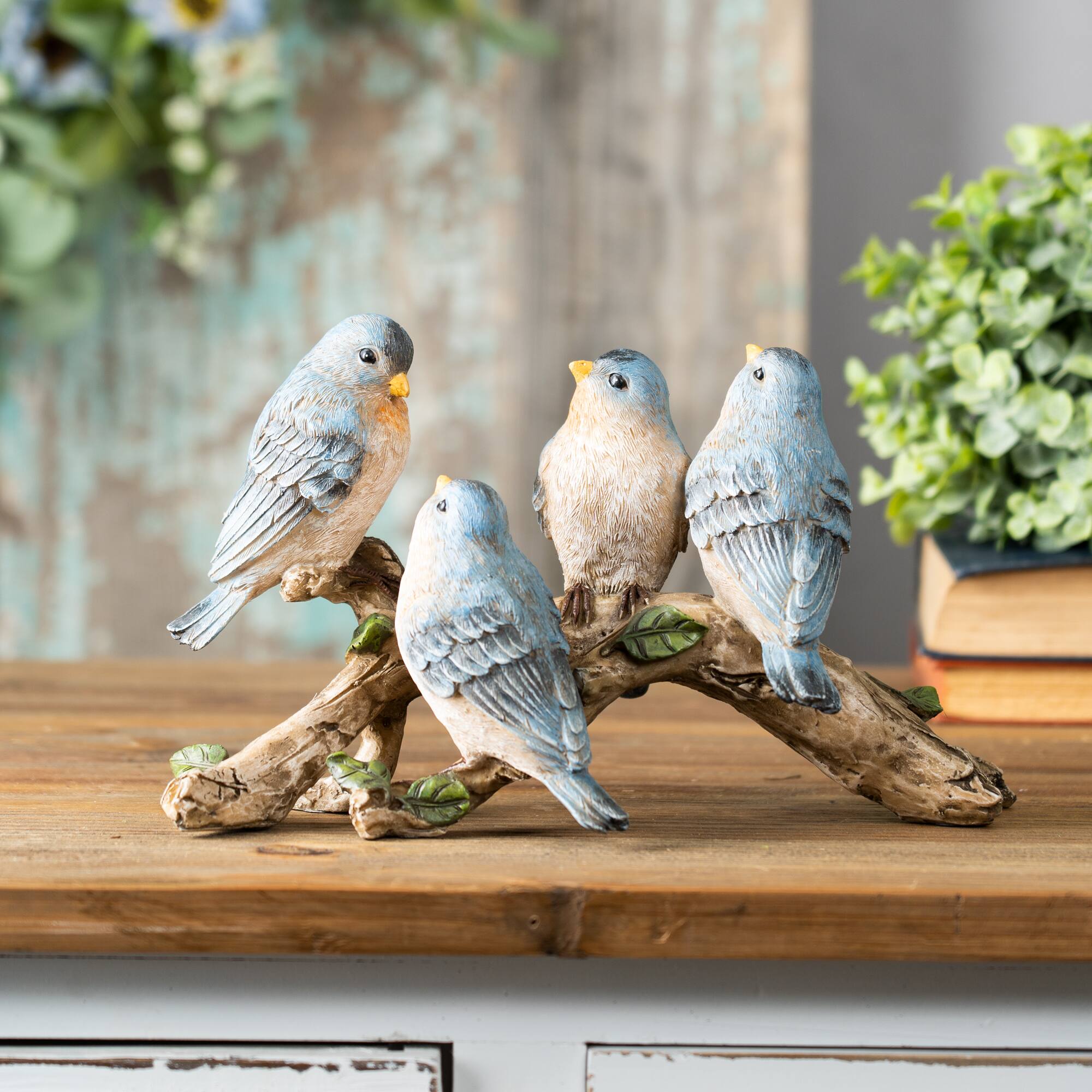11" Birds on Branch Figurine